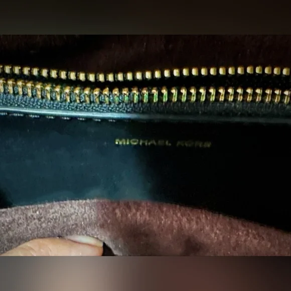 Michael Kors Cece Medium Logo Mixed-Media Convertible Black & Red Studded Bag - Picture 14 of 15